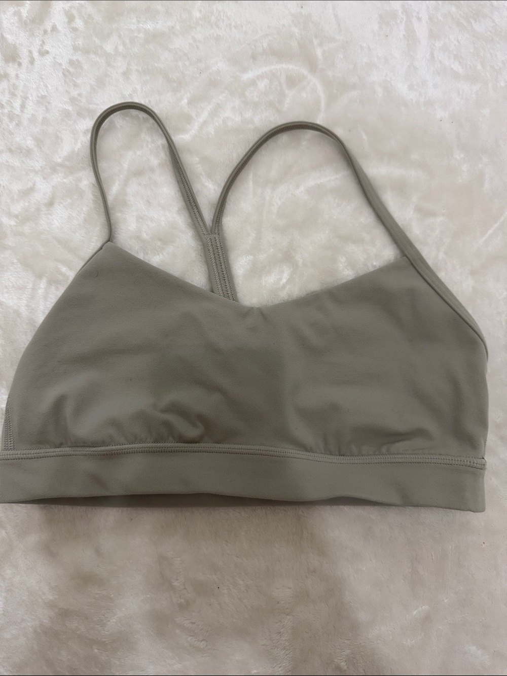 Lululemon Women's Light Olive Strappy Bralette - Unbranded